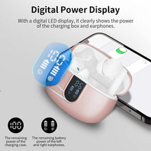 Load image into Gallery viewer, Wireless Earbuds Bluetooth Headphones, with LED Display Charging Case, Waterproof In-Ear Earphones with Mic for iPhone /Android /PC /Laptop, Rose Gold