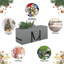 Load image into Gallery viewer, Swfoer 9 ft Christmas Tree Storage Bag for Artificial Xmas Holiday Trees,Waterproof Christmas Bags with Reinforced Handles Strong Zipper, Grey