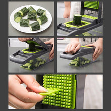 Load image into Gallery viewer, Vegetable Chopper, 14 in 1 Veggie Chopper, Multifunctional Food Chopper with Container 8 Blades Grater Slicer Onion Chopper