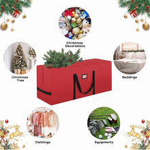 Load image into Gallery viewer, 9FT Christmas Tree Storage Bag, Large Christmas Tree Bag for Storage Waterproof Christmas Tree Box, Red