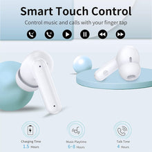 Load image into Gallery viewer, Wireless Earbuds Bluetooth Headphones, with LED Display Charging Case, Waterproof In-Ear Earphones with Mic for iPhone /Android /PC /Laptop, White