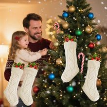 Load image into Gallery viewer, Movsou 4PACK Christmas Stockings, Knitted Stocking for Holiday Christmas Party Family Decorations (White)