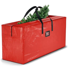 Load image into Gallery viewer, COWIN Christmas Tree Storage Bag Storage Container Fits up to 9 ft Disassembled Tree Zippered Bag with Carry Handles 65" x 15" x 30" Red