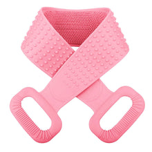 Load image into Gallery viewer, Silicone Back Scrubber for Shower, Super Long Bath Body Brush Easy to Clean Lathers Well Eco Friendly Long Lasting Comfortable Massage for Shower, Pink