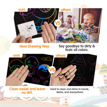 Load image into Gallery viewer, Riarmo Scratch Art Paper Set for Kids, 107 Pcs Rainbow Magic Scratch Off Paper Art Craft for Boys & Girls, Fun Imagination Trigger Game for Children’s Summer Vacation, Birthday, and Party Gift