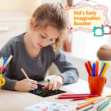 Load image into Gallery viewer, Riarmo Scratch Art Paper Set for Kids, 107 Pcs Rainbow Magic Scratch Off Paper Art Craft for Boys & Girls, Fun Imagination Trigger Game for Children’s Summer Vacation, Birthday, and Party Gift