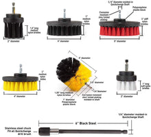 Load image into Gallery viewer, 22 Piece Drill Brush Attachment Set, All Purpose Power Clean Scrubber Brush, Scrub Pads & Sponge for Bathroom, Kitchen,Grout,Tub,Tile,Corners,Auto