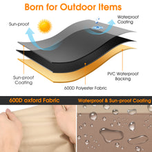 Load image into Gallery viewer, 2 Pcs Outdoor Rocker Patio Chair Cover, 420D Waterproof, Furniture Protector Weather & UV Resistant, Beige