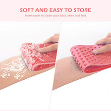 Load image into Gallery viewer, Silicone Bath Body Brush 35.5 inch Sword Handle Back Scrubber for Shower, Exfoliating Lengthen, Easy to Clean, Lathers Well, Eco Friendly, Long Lasting, Comfortable Massage for Shower (Pink)