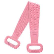 Load image into Gallery viewer, Silicone Bath Body Brush, Exfoliating Lengthen Silicone Body Back Scrubber, Easy to Clean, Lathers Well, Eco Friendly, Long Lasting, Comfortable Massage for Shower(Pink)