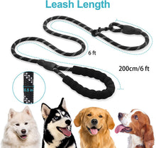 Load image into Gallery viewer, Rope Dog Leash 6FT with Comfortable Padded Handle, Highly Reflective Threads Strong Dog Leash for Puppies Small Medium and Large Dogs