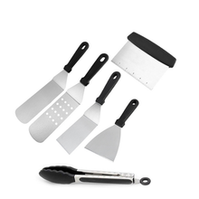 Load image into Gallery viewer, Swtroom 6 Pcs Griddle Accessories Kit, Flat Top Grill Accessories Kit Barbecue Tools Set with Spatula Scraper Tongs Cooking Utensils for Outdoor Camping