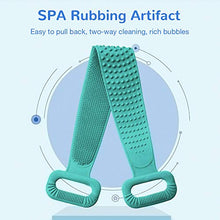 Load image into Gallery viewer, Silicone Bath Body Brush, Exfoliating Lengthen Silicone Body Back Scrubber, Easy to Clean, Lathers Well, Eco Friendly, Long Lasting, Comfortable Massage for Shower