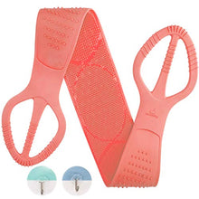 Load image into Gallery viewer, Silicone Bath Body Brush 35.5 inch Sword Handle Back Scrubber for Shower, Exfoliating Lengthen, Easy to Clean, Lathers Well, Eco Friendly, Long Lasting, Comfortable Massage for Shower (Pink)