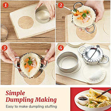 Load image into Gallery viewer, Ravioli Stamp Maker Cutter Round Shapes Mold with Wooden Handle with Dumplings Maker Sets (13 Pack)
