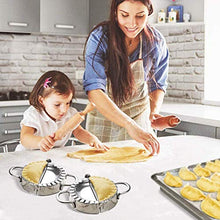 Load image into Gallery viewer, Ravioli Stamp Maker Cutter Round Shapes Mold with Wooden Handle with Dumplings Maker Sets (13 Pack)