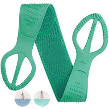 Load image into Gallery viewer, Silicone Bath Body Brush 35.5 inch Sword Handle Back Scrubber for Shower, Exfoliating Lengthen, Easy to Clean, Lathers Well, Eco Friendly, Long Lasting, Comfortable Massage for Shower (Green)