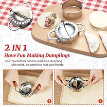 Load image into Gallery viewer, Ravioli Stamp Maker Cutter Round Shapes Mold with Wooden Handle with Dumplings Maker Sets (13 Pack)