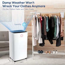 Load image into Gallery viewer, MOVSOU 22-Pint Dehumidifier with Digital Humidity Display and Control, Childlock and Timer, 270 Sq.Ft for Rooms and Basements, White