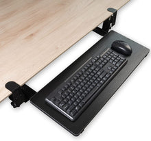 Load image into Gallery viewer, Keyboard Tray Under Desk Table Extender, Adjustable Height Keyboard Drawers & Keyboard Plantforms with Easy Installation Tools