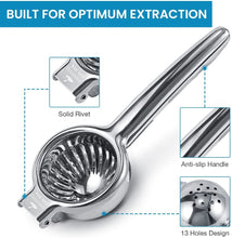 Load image into Gallery viewer, Lemon Squeezer Stainless Steel 304 Hand Press Juicer Manual Citrus for Juicing Lemon & Limes, Vegetables