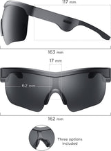 Load image into Gallery viewer, Sound Shades Smart Audio Sports Sunglasses with Lenses UV400 & Bluetooth Connectivity, for Men&Women, CVC 8.0 Noise Cancelling Clear Call, IP5 Waterproof, 5H for Travel/Sports, Black