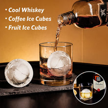 Load image into Gallery viewer, Ice Cube Trays, 3 Pack Food-Grade Silicone Ice Cube Trays Round Big Ice Balls Square Diamond Ice Cube Trays, Reusable and Easy Release Reusable for Chilling Whiskey Wine Cocktail (White)