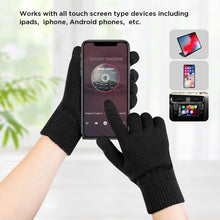 Load image into Gallery viewer, 3 Pcs Knit Beanie Hat Scarf and Glove Set for Men and Women, Winter Caps Neck Warmer with Touchscreen Gloves