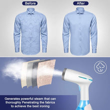 Load image into Gallery viewer, Handheld Garment Steamer Portable Fabric Steamer 280ml Big Removable Water Tank Vertical Fast Heat-up Horizontal Steam Dual-Use Clothes Fabric Wrinkles Steamer for Travel Home Christmas Decor
