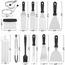 Load image into Gallery viewer, Swtroom Griddle Accessories Kit, 14Pcs BBQ Griddle Kit, Flat Top Grill Accessories for Outdoor Grill, Professional BBQ Grill Tools Set for Outdoor BBQ & Teppanyaki and Camping