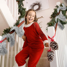 Load image into Gallery viewer, COWIN 50FT Silver Christmas Tinsel Garland, Metallic Twist Garland for Christmas Tree Party Holiday Supplies Metal Tassels for Decoration
