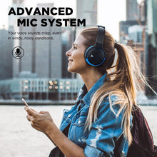 Load image into Gallery viewer, Movsou Purely Sound E7 Active Noise Cancelling Headphones, Wireless over Ear Bluetooth Headphones, 20H Playtime, Rich Deep Bass, Comfortable Memory Foam Ear Cups for Travel, Home Office - Black
