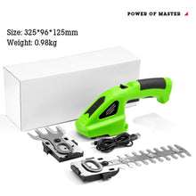 Load image into Gallery viewer, Cowin Cordless Grass Shear, 2-in-1 Electric Cordless Hedge Trimmer, Green

