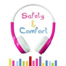 Load image into Gallery viewer, Funsmile Kids Headphones Wired Headphones for Kids with 3.5 MM Foldable On-Ear Headse Kids Headphones for Smartphone Tablet Computer MP3 / 4 Pink

