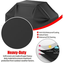 Load image into Gallery viewer, Grill Cover, 58 inch BBQ Gas Grill Cover Waterproof Weather Resistant, Dustproof , Fade Resistant, UV Resistant Material for Char-Broil Grills, Black
