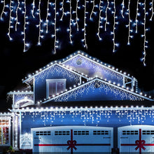Load image into Gallery viewer, Aedavey 33ft 400 LED Outdoor String Lights White Fairy Lights Led Icicle Christmas Lights Plug-in for Christmas Party, Holiday, Wedding Decorations (Cool White)
