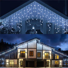 Load image into Gallery viewer, 360 LED Christmas Icicle Lights, 29.5 FT 8 Modes Curtain Fairy Icicle String Lights with 60 Drops, Led Christmas Twinkle Lights for Holiday, Party, Wedding, Eaves, Christmas Decorations, White

