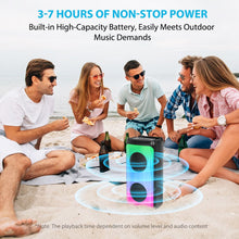Load image into Gallery viewer, Karaoke Machine, Portable Bluetooth Karaoke Speaker with 1 Wired Microphones for Adults Kids with LED Lights, Supports AUX/USB/TF for Home Party
