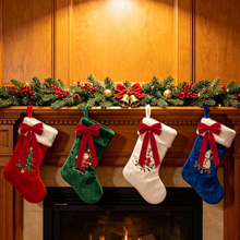 Load image into Gallery viewer, Swfoer 12 Pcs Christmas Velvet Ribbon Bows for Gift Wrapping and Christmas Tree,Red
