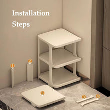 Load image into Gallery viewer, 8 Tiers Flexible Combination Shoe Rack, Shoe Organizer for Closet, Free Standing Small Shoe Shelf Plastic Stackable Shoe Rack Storage Organizer White
