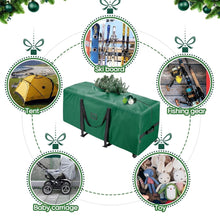 Load image into Gallery viewer, COWIN Rolling Christmas Tree Storage Bag, Fits Up to 7.5 ft Christmas Trees, with 2 Swivel Wheels and Reinforced Carry Handles, 600D Oxford Fabric Christmas Tree Bag, Green
