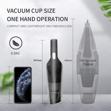 Load image into Gallery viewer, Kibhous Protable Car Vacuum Cleaner, 120W Car Vacuum Cleaners Cordless, Handheld Vacuum for Quick Cleaning, Hand Held Vacuuming Cordless Rechargeable for Car Home and Office, Black

