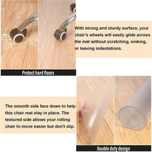 Load image into Gallery viewer, Kibhous Office Mat for Hardwood Floor, 36" x 48" Rectangle Clear Chair Mat for Easy Glide and Protection, Under Desk Matte Chair Mat, PVC Floor Mat for Office and Home
