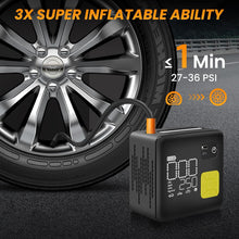 Load image into Gallery viewer, Portable Air Compressor Tire Inflator 12000mAh and Max 150PSI Air Pump for Truck Tires Dual Barrel Corded and Cordless
