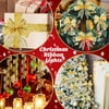 Load image into Gallery viewer, Funsmile 2 Pack Gold Christmas Ribbon Fairy Lights,100 LED 16ft Lights Fairy Strings Lights, Ribbon Bows Lights for Weddings New Year Christmas Tree Decorations
