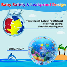 Load image into Gallery viewer, Swtroom Tummy Time Water Mat, Water Play Mat for Babies Inflatable Activity Center, Infant Baby Water Mat for Newborn Infant Toddler Boy Girl, Promote Baby's Growth
