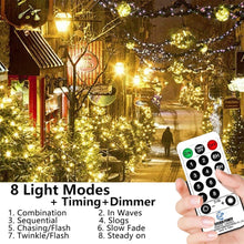 Load image into Gallery viewer, Maraawa 66ft LED Christmas Lights, Christmas Tree Lights Indoor Plug in, 8 Modes Twinkle Christmas String Lights for Indoor Outdoor Xmas Tree Wedding Party Decoration (Warm White)
