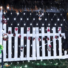 Load image into Gallery viewer, 12ft x 5ft 360 LED White Christmas Net Lights,8 Modes Bush Mesh Lights Connectable,with Timer Waterproof for Christmas Indoor Outdoor Holiday Lighting Decorations
