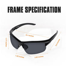 Load image into Gallery viewer, Sunglasses Polarized Rimless Sports Cycling Sunglasses for Running Golf Fishing Hiking Baseball Black
