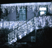 Load image into Gallery viewer, 360 LED Christmas Icicle Lights, 29.5 FT 8 Modes Curtain Fairy Icicle String Lights with 60 Drops, Led Christmas Twinkle Lights for Holiday, Party, Wedding, Eaves, Christmas Decorations, White
